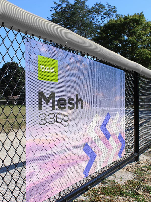 Siatka mesh z nadrukiem