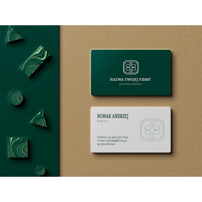 Projekt wizytówek z papierze ECO