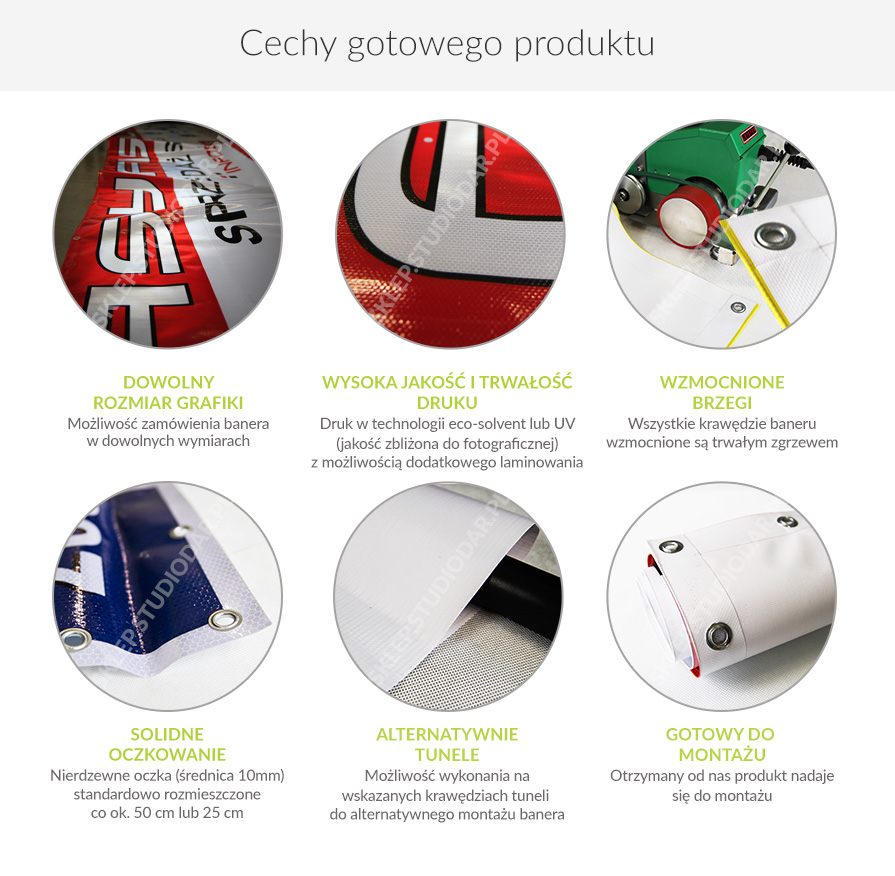 Baner odblaskowy cechy produktu
